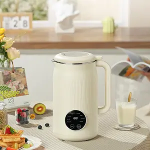 8 in 1 Nut Milk Maker,40oz Soy Milk Maker Machine with 10 Blades, for Homemade Oat, Nut, Soy, Juice, Plant-Based with Delay Start/Self Clean Features self-cleaning and scheduled timer functions