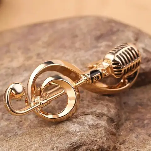 Novelty Music Note Design Brooch, Cute Clothes Brooch Clip, Alloy Brooch Pin, Fashion Accessories for Women & Men, Suitable for Backpacks, Jeans, Scarves, Hats Decoration, Hat Pins