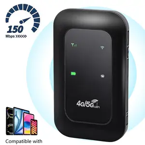 Portable 4G LTE Mobile WiFi Hotspot, 150Mbps WiFi Router, Multi-Device Connection, Europe Coverage, Compact & Pocket-Sized,  Long Battery Life, Perfect for Travel, Camping, Hiking & Work