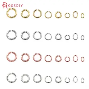 50PCS 18K Gold Color Silver Color Plated Brass Jump Rings Split Rings Diy Jewelry Findings Earrings Accessories