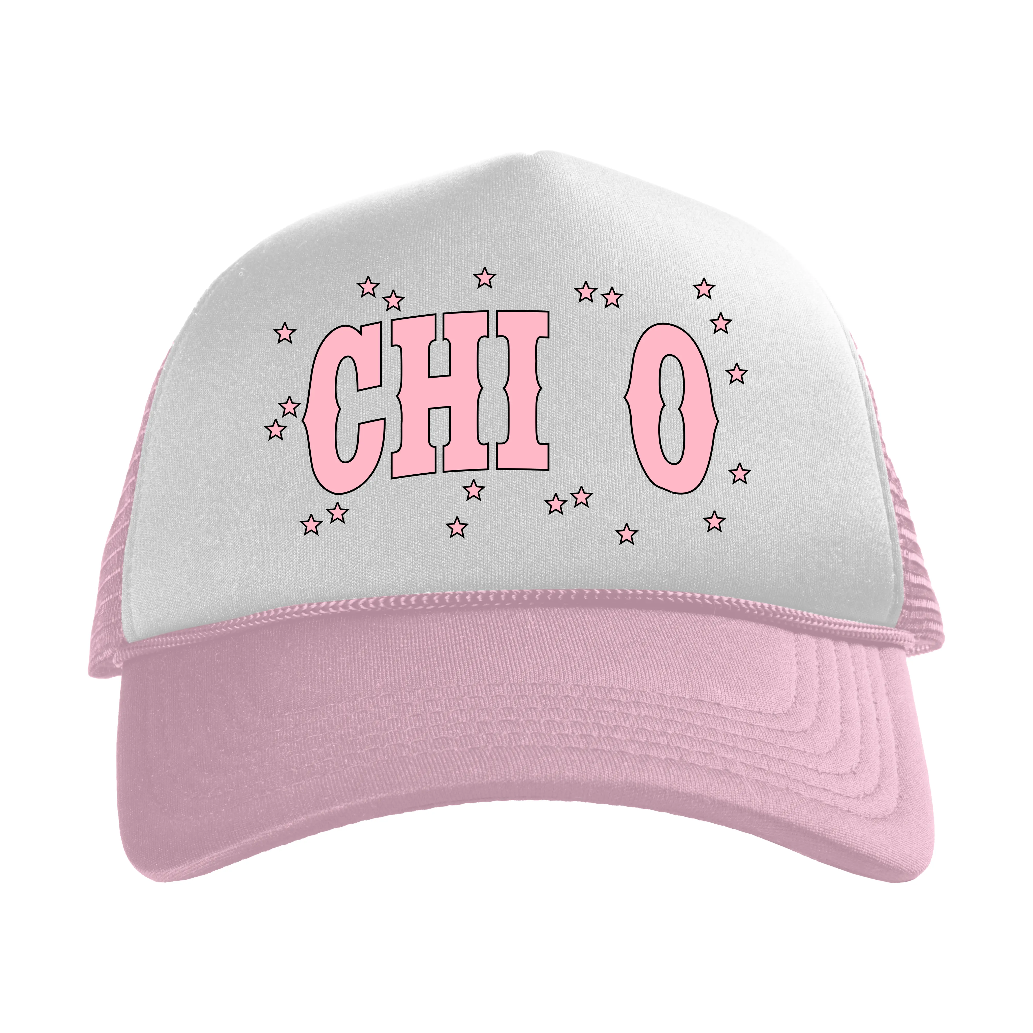 Chi Omega Cosmic Cowgirl Sorority Trucker Hat