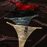 Biweier Women's Sexy Satin Thong, Fitted Panty, Plain Surface, Slim-Fitting, Smooth Comfort, Ideal Gift for Ladies, Home & Vacation, Valentine's Day