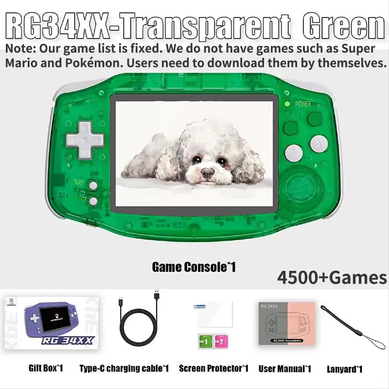 RG34XX-Transparent Green+64GB