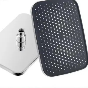 Hurran Rain Shower Head, 11.8 Inch Large Rectangular Rainfall Showerhead,  Detachable Waterfall Rain Fall Showerheads with Anti-Clog Nozzles, Chrome