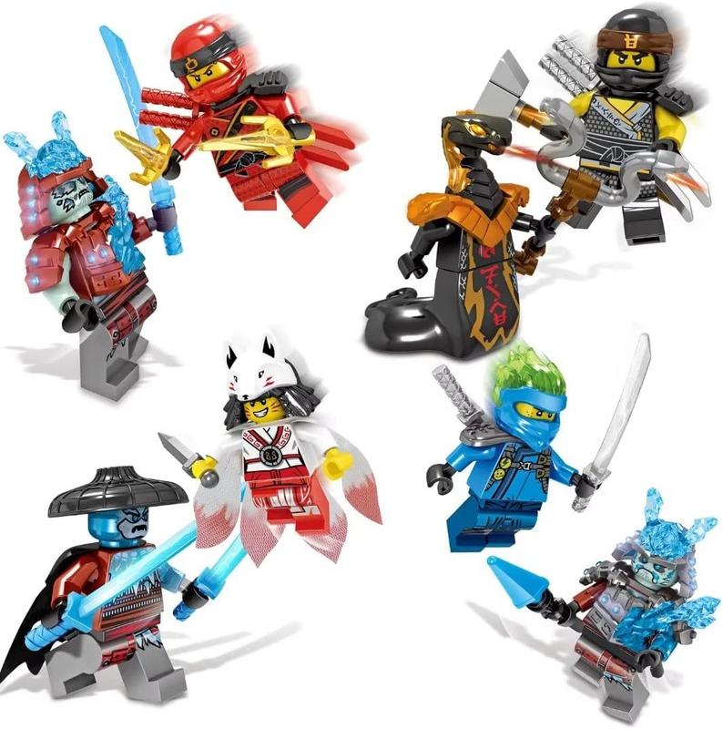 Nija Mini Action Figure Set - 24 Pack with Weapons and Collectible Building Blocks for Boys and Girls - Ninjago Anime Movies Fans MMiniCharacters Toys