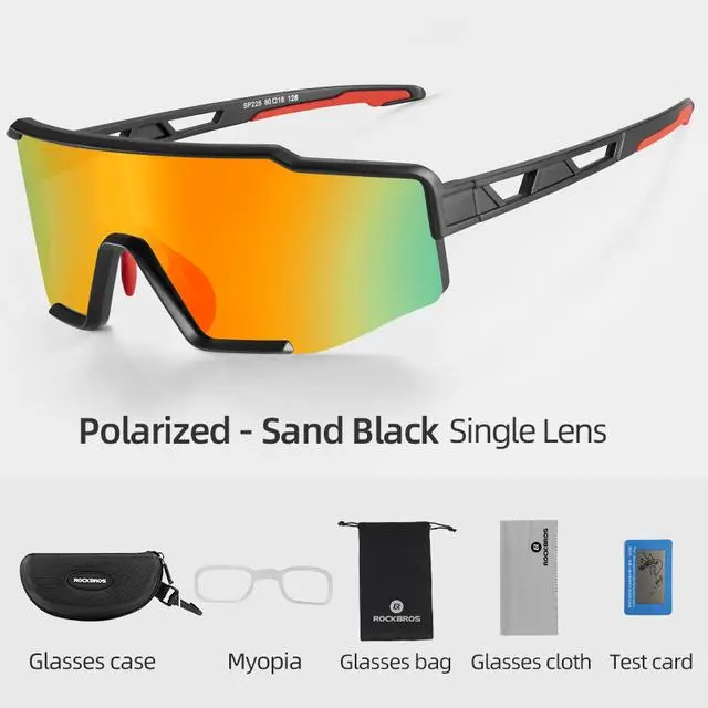 ROCKBROS Polarized UV400 TAC Sports Sunglasses for Men - Road Cycling Gear, Bicycle Accessories for Cycling, Driving, Bike