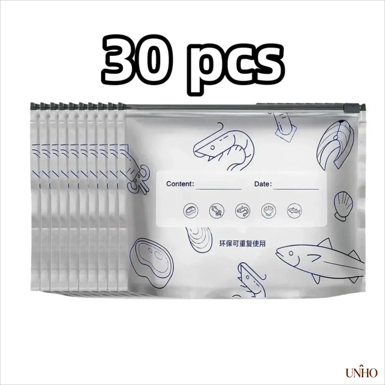 30 Pack Multi-Size Aluminum Foil Storage Pouches, Reusable Heavy-Duty Resealable Zipper Bags, Airtight Leakproof Insulated Containers For Kitchen Organization, Camping And Outdoor Meat Storage