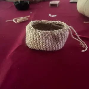 Crocheted soap bag