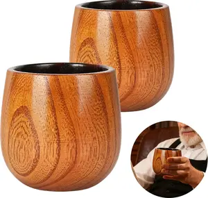Handcrafted Solid Wood Whiskey Tumbler, Natural Wood Grain Bourbon Glass, Father's Day Gift for Dad & Husband
