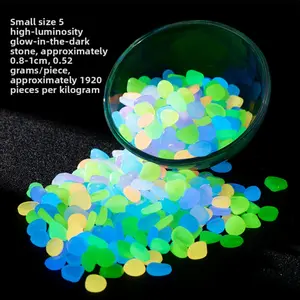 Glow In Dark Artificial Luminous Stones| Premium Glow Pebbles For Vase Flower Pot| Fairy Garden Micro Landscape Decor For Succulent Plants