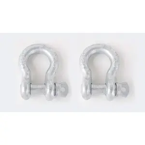 Size 5/8" Anchor Shackle, Carbon Steel Body Material, Alloy Steel Pin Material, 2 PK.