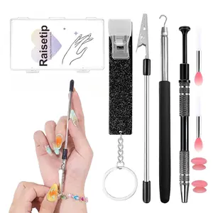 Daily Life Helper Kit for Long Nails – Piercing Ball Grabber, Bracelet Assistant, Card Grabber, Lotion Spatula & Cable Clips | Practical Nail-Friendly Gadget Set (6PCS).Practical Mother's Day gifts