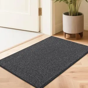Indoor Door Mat 20" x 32", Entryway Rug Non-Slip Washable, Hallway Rugs Absorbent & Stain Resistant Hall Carpet Runner, Front Door Floor Mats Laundry Room Rugs for Entry, Charcoal