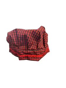 Elegua Red/Black gingham hat