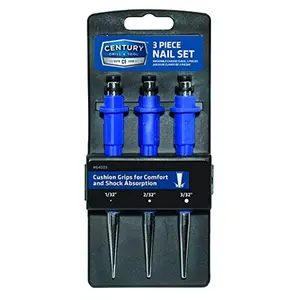 212 MAIN 3-Piece Nail Setter Set, Hand Tool for Nail Supplies, Recess Nails