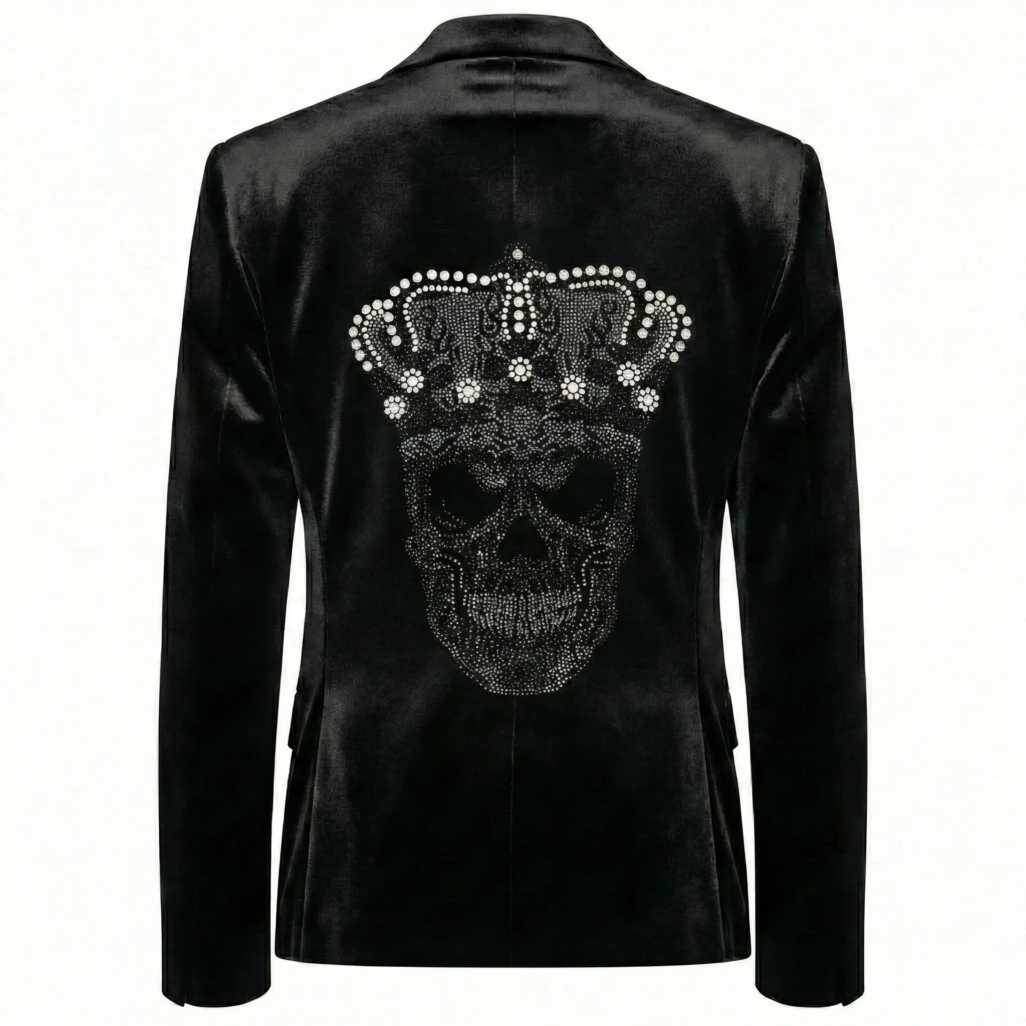 Velvet Blazer – Crown Skull