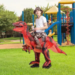 GOOSH Inflatable Dinosaur Costume for Adult Halloween Costume Women Man Funny Blow up Costume for Halloween Party Cosplay