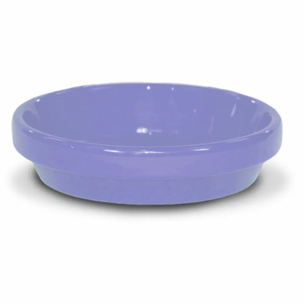 7.75 in. Lilac Clay Powder Coated Ceramic Saucer - Pack of 10