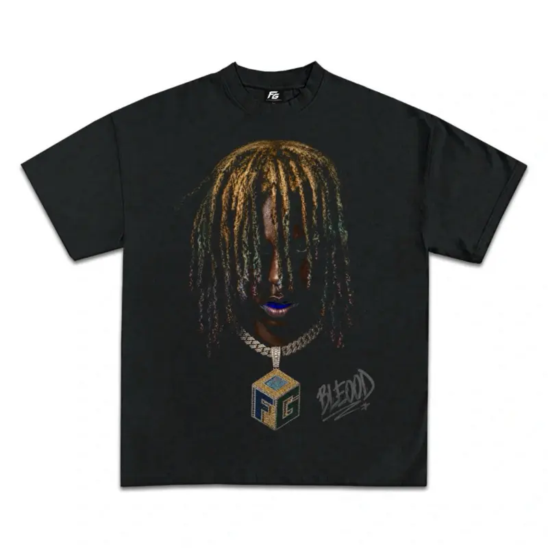 Bleood Underground rapper Big Face graphic  Tee Cotton