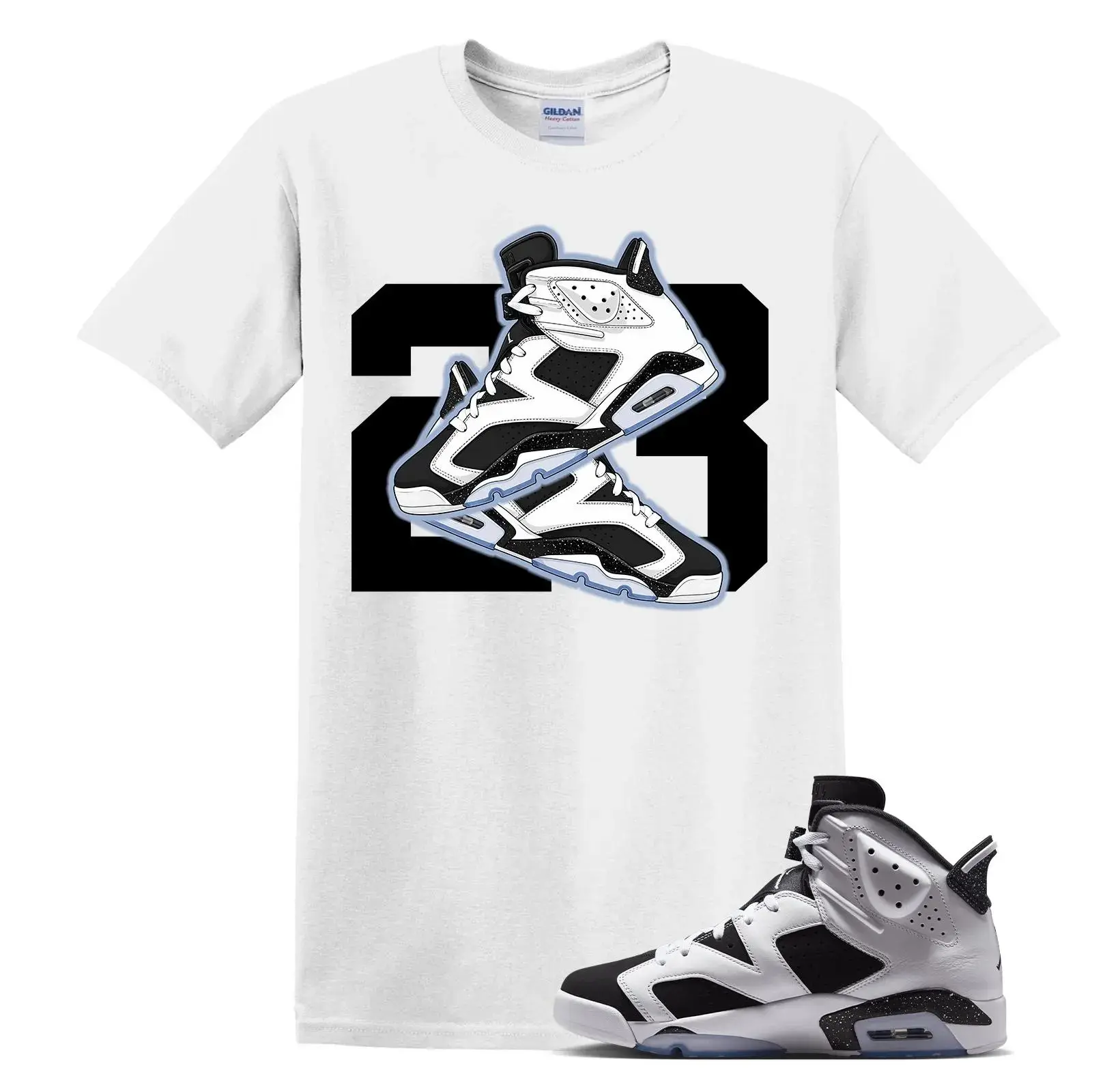 6 Retro Oreo Matching Shirt, Number 23 Graphic Tee, 90s HipHop Streetwear, Gift For Women and Men, Best Gift