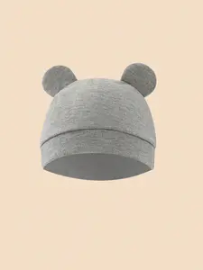 Adorable Bear Ears Design Baby Hat, Soft High Stretch Infant Cap, Breathable Knit Newborn Beanie, Unisex Comfort Warm Hat for All Seasons, Baby Headwear, Beanies