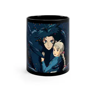 Gamer Studio Ghibli Mug, Howl's Moving Castle, High Quality Print Ceramic Mug for Anime Lovers