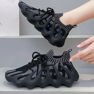 Men's Shoes Volcano Shoes 2025 New Breathable Versatile Flyknit Dad Shoes Couple Sock Shoes ..