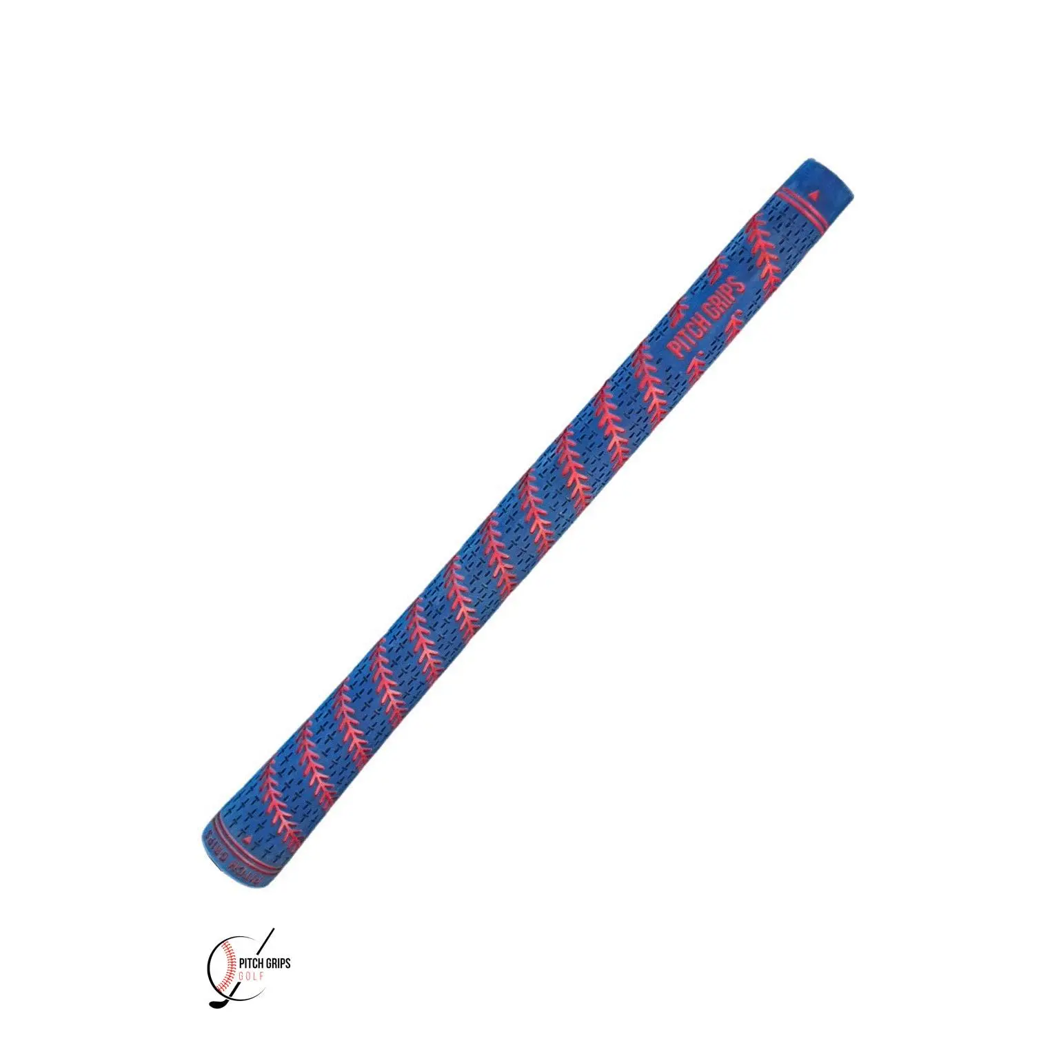Pitch Grip - Navy Blue with Red Stitching Standard Size Golf Club Grip - High Natural Rubber & Synthetic Rubber Durable Soft Weather Resistant Grip