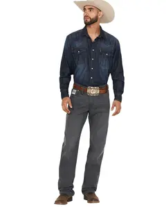 Cinch Men's White Label Medium Wash Relaxed Bootcut Denim Jeans - Mb92834063