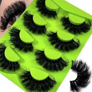 4 pairs of 9D thick 25mm mink eyelashes with a fluffy and dramatic appearance curly DD curls with false eyelashes artificial mink extended eyelashes hot melt grafting false eyelashes reusable Russian lashes naturally looking soft and fluffy mink eyelashes