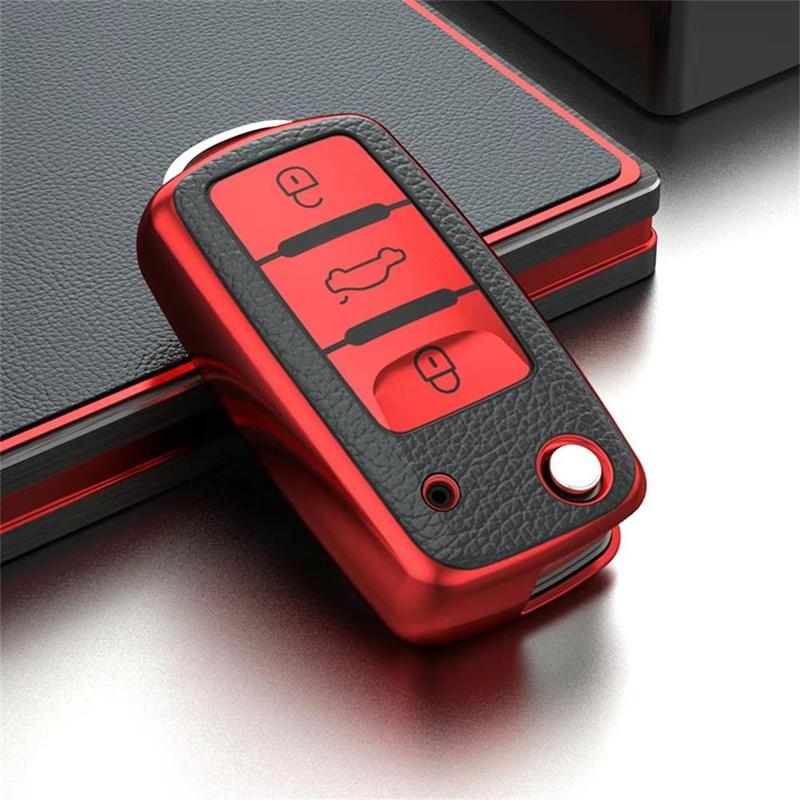 Car Key Case, Smart Car Key Protector, Car Key Accessory, Key Cases for Volkswagen VW Magotan Golf 4 3 5 6 MK6 Passat Touran Bora Tiguan Jetta Lavida Skoda Octavia
