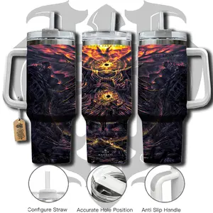 HardTimesMerch - Frenzy Flame Elden ring #1 40oz Handle Tumbler Stainless Steel Travel Mug, Game Inspired Vacuum Insulated Cup, Large Iced Coffee Tumbler, Manga Fighter Drinkware, Gamer Gift for Him Her
