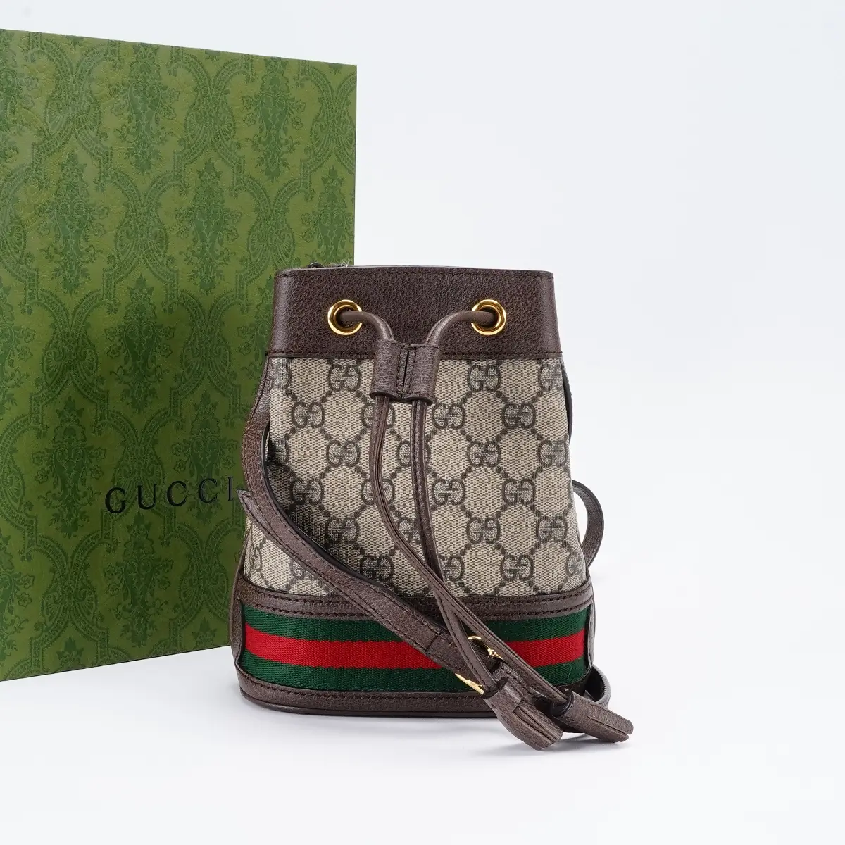 Pre-owned GUCCI canvas Crossbody Bags Ophidia Mini Bucket Bag BGP212442