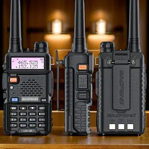 UV-5G GMRS Two Way Radio Long Range (UV-5X) - NOAA Weather Alert & Scanner, Rechargeable Handheld Walkie Talkie for Adults with 2×15.5" High Gain Antennas, CHIRP Programming Cable