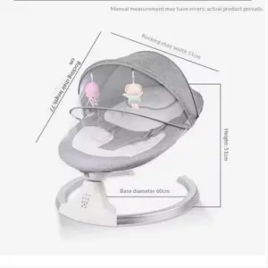 Compact Electric Baby Swing with Music Speaker Newborn Bouncer & Rocker for Infants