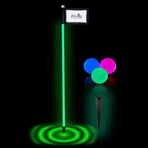 Glo-Pin Prism Light Up Golf Flagstick Kit - Battery-Powered for Nighttime Play and Endless Practice