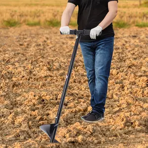 Hot New Manual Fence Post Hole Auger Soil Digger Hole Borer Hand Digger Durable-2024