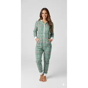 Christmas Soft Plaid Onesie (Women)