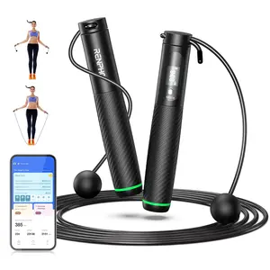 RENPHO 9FT Adjustable Smart Jump Rope with Count Time Calorie Analysis , Black Renpho jump rope