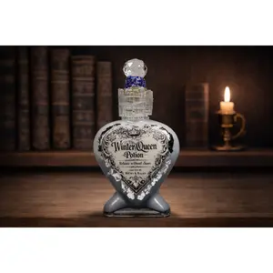 Winter Queen Potion Decorative Bottle Prop Color Changing White to Silver Blue