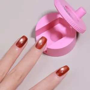 2026 Rotating Cat Eye Magnet for Nail Polish, Uniform Magnetic Force Nail Tool, Rotating Magnetic Nail Art Tool for Cat Eye Effect, Easy Use Nail Magnet for DIY and Salon Nail Design Kit