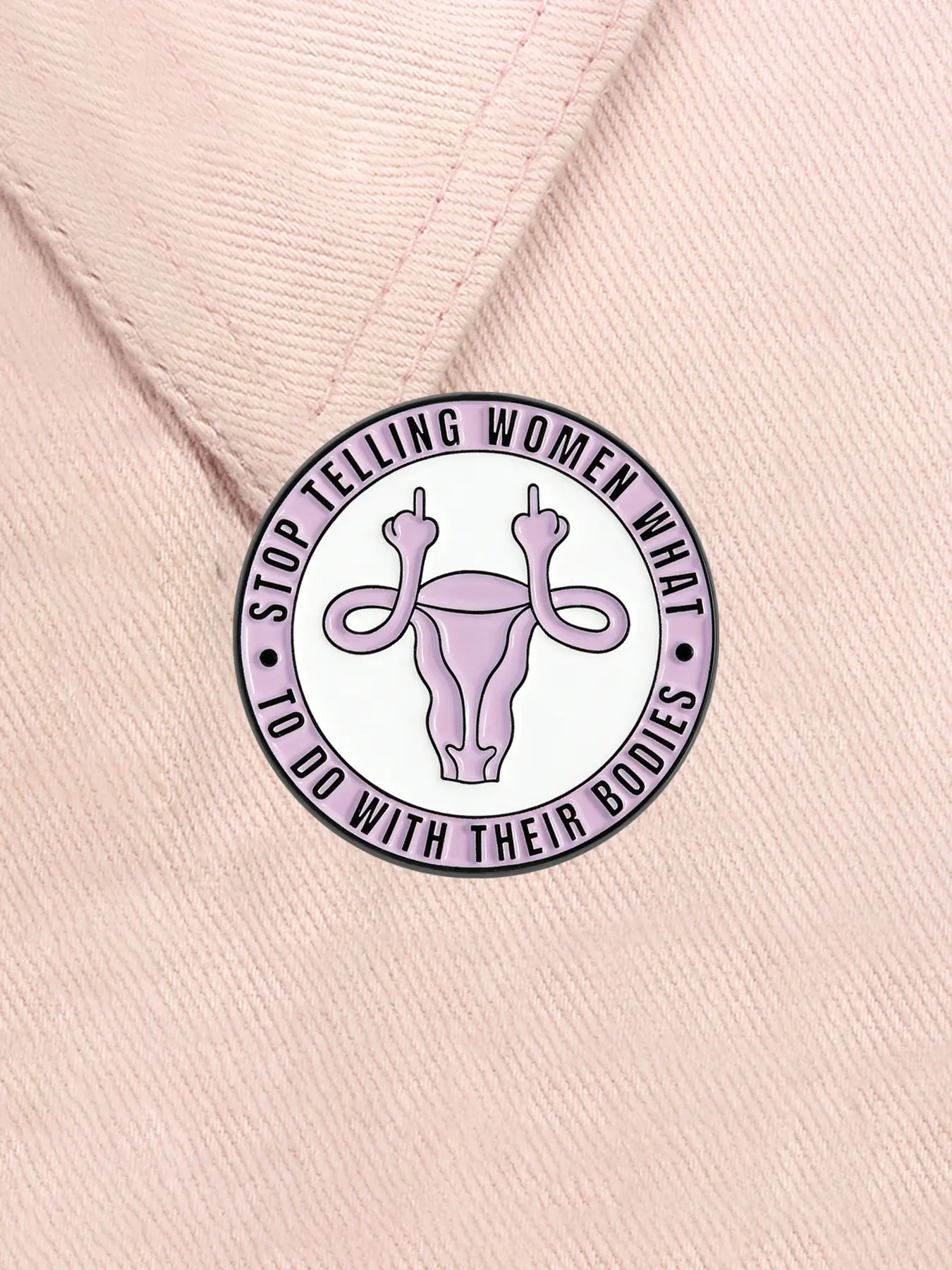 Stop Telling Women What To Do With Their Bodies Enamel Pin Women’s Rights Alloy Brooches Lapel Backpack Badge Fashion Jewelry Accessories Gifts for Friends Enamel Lapel Pins
