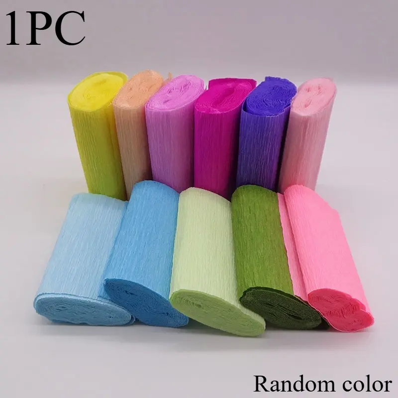 1 Roll  DIY Handmade Crepe Paper Strips for Flower Making, 10x250cm - Origami Craft Supplies & Party Decor Accessories