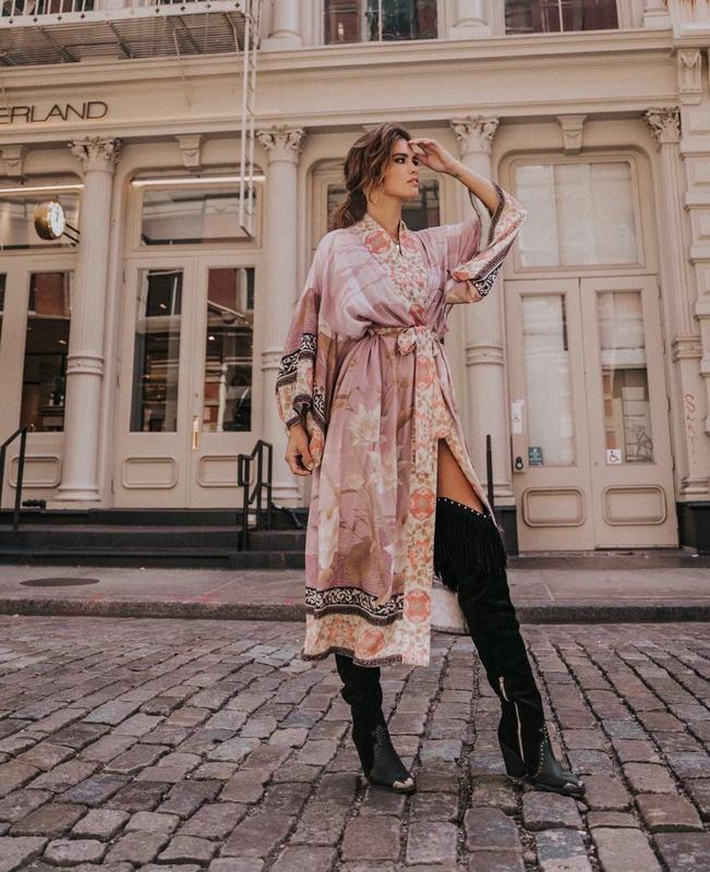 Boho Kimono, Boho Summer Kimono Dress, Bohemian Robe, Women Long Floral Kimono, Boho Cardigan, Bohemian Beach Kimono, Boho Kaftan Maxi Dress