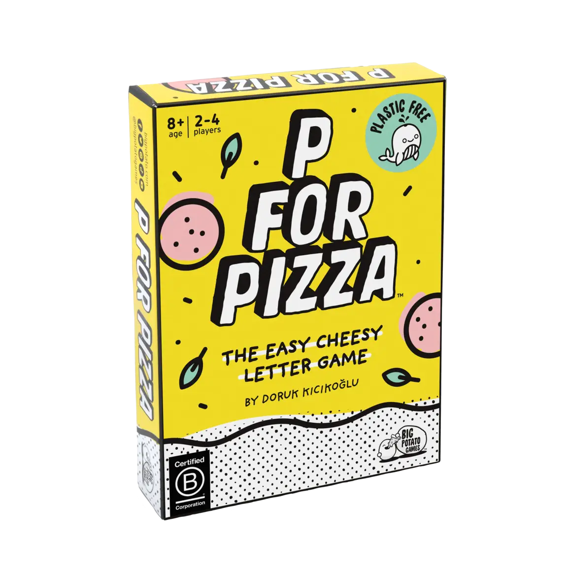P for Pizza Board Game: Build a Giant Pizza Slice Before Anyone Else Family Word Travel Game Great for Adults and Kids