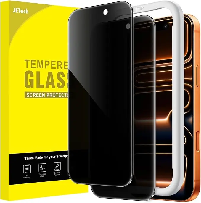 Privacy Screen Protector for iPhone 17 6.9-Inch, Anti-Spy Tempered Glass Film with Easy Installation Tool