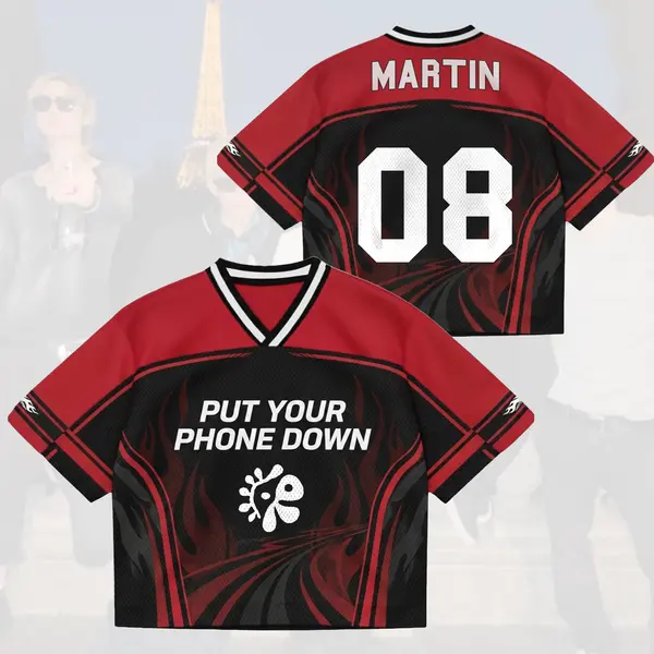 Cortis 2026 Tour Put Your Phone Down Jersey Music Lover Gift For Coer, Cortis Put Your Phone Down 2026 Tour Mixed Mesh Jersey Concert Fan Shirt