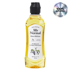 My Normal Keto Allulose - Official Product Zero Calorie Liquid Sweetener, Monk Fruit Stevia Liquid, 0g Net Carbs Sugar Substitute (17.1 fl oz) Flavor