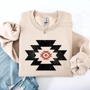Retro Aztec Sweatshirt, Western, Country, Cowboy, Desert Sweatshirt, Crewneck, Crew Neck, Sweater, Western sweatshirt, Country sweatshirt, Sweatshirt, Boho Shirt, Western Shirt