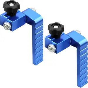 2-Pack T-Track Flip Stop for 3-Inch Woodworking Fence, Precision Blue  Miter  Stop Block for Universal & Double-Cut T-Tracks (23/64"), Adjustable Arm for  Repeatable